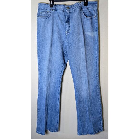 Demona Jeans Y2K Pink Blue Yellow Embroidered Flared Womens Plus Size 23/24 - Picture 1 of 15